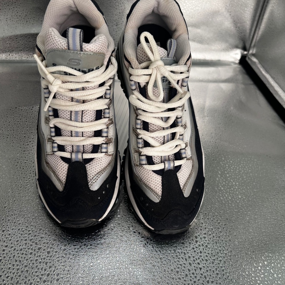 Skechers Sport Energy D'Lites WNVB Navy White Silver Sneakers 11292 Womens 7.5